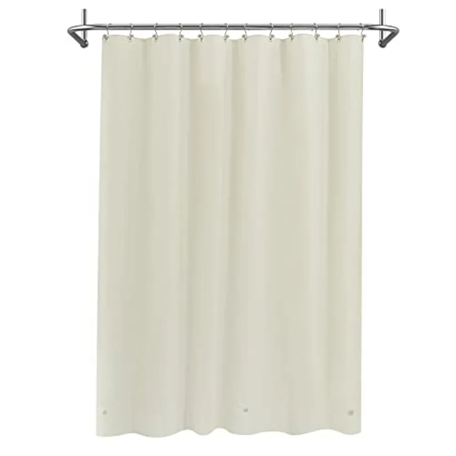 

Beige Shower Curtain Liner with 3 Magnets, 72x72 Premium Flexible Sturdy Plastic Shower Curtain for Bathroom Lightweight and Wa