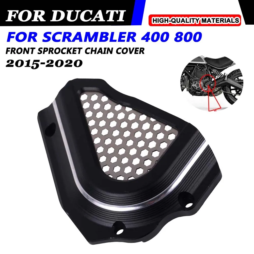 Motorcycle Engine Front Sprocket Chain Cover Guard Protect For Ducati Scrambler 400/800 Icon/Full Throttle/Classic/Urban Enduro