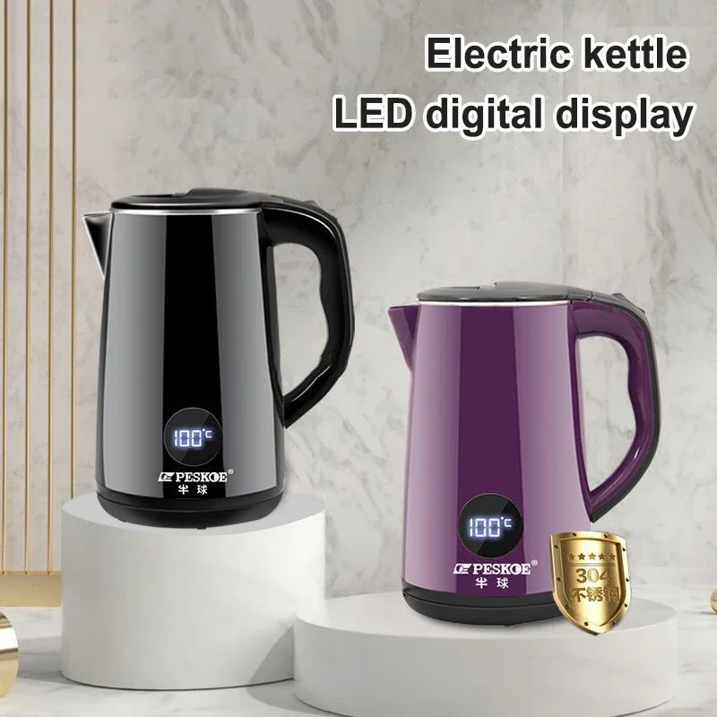 LED Digital Display Electric Kettle 304 Stainless Steel Automatic Power-off Anti-scalding Electric Kettle Home