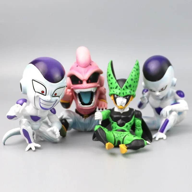 Dragon Ball Z Anime Figure Son Goku Frieza Freeza Buu Cell Kawaii Action Figurine Model Ornament Dolls Toys Kid Gifts