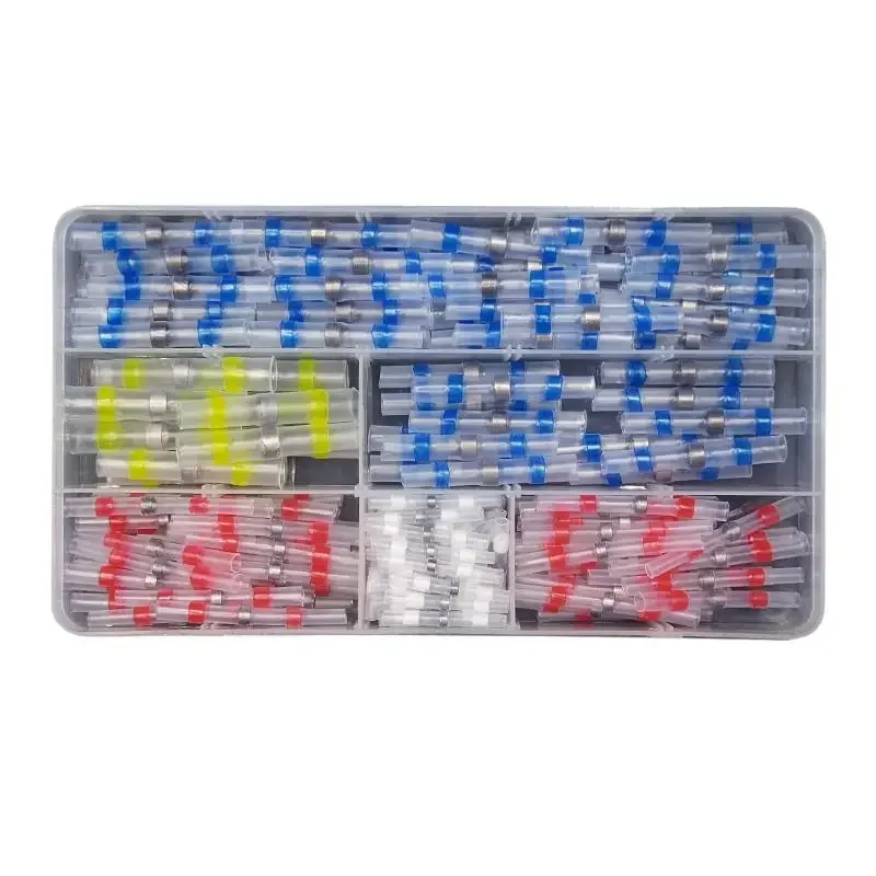 【AZ16】50/70/100Pcs  Heat Shrink Butt Wire Connector Terminal Electric Copper Tape Solder Sleeve Waterproof Solder Seal Tin Ring