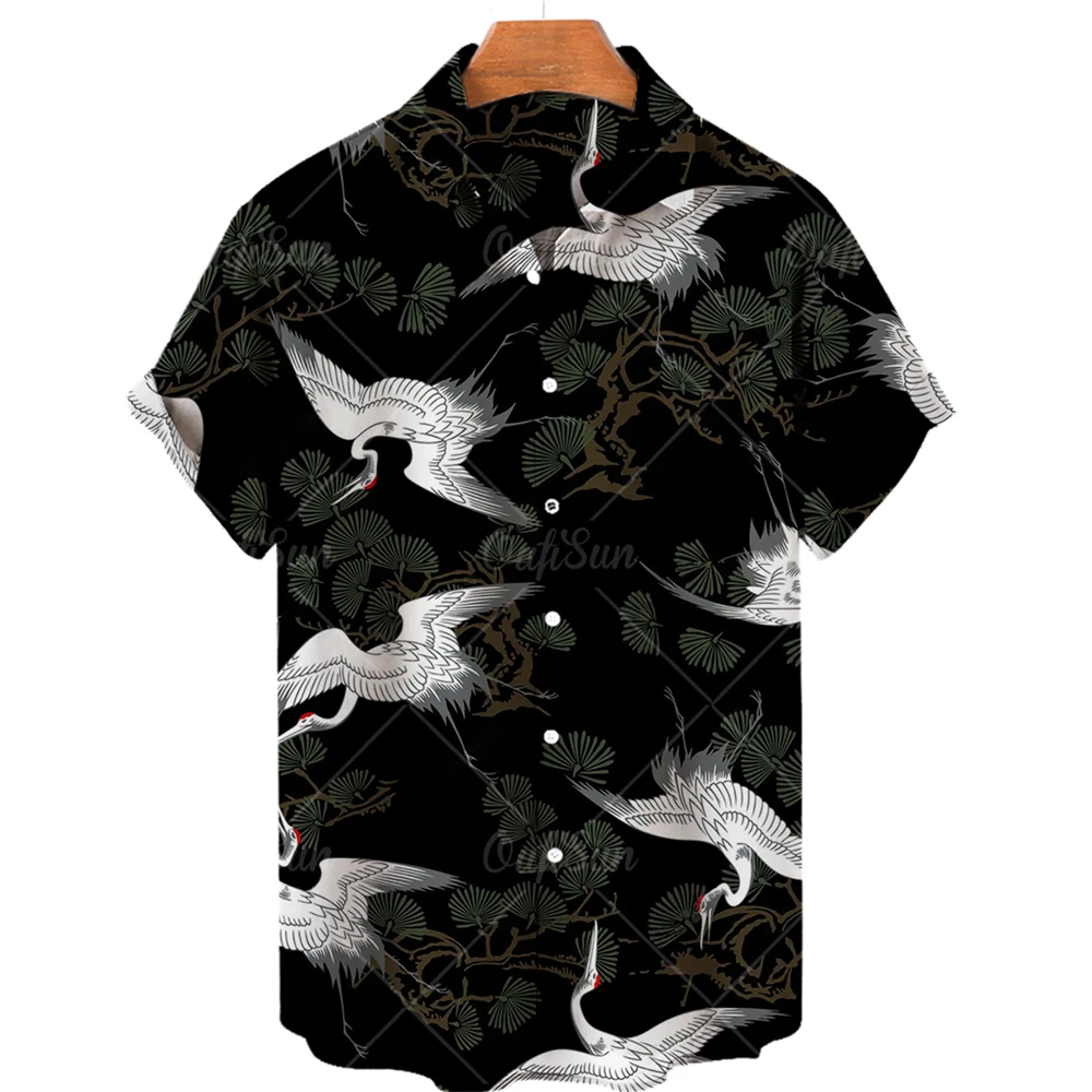 Men Retro Shirt Leisure Printed Cotton Floral Casual Dress Oversized Hawaiian Imported Clothing Arrivals Hipster