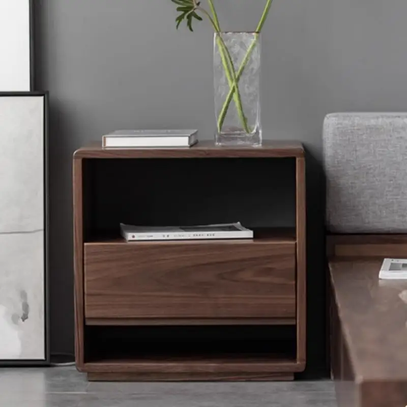 

Настраиваемый Comodino в legno massello di noce nera nordamericana, камера da letto di casa, armadietto con cassetti