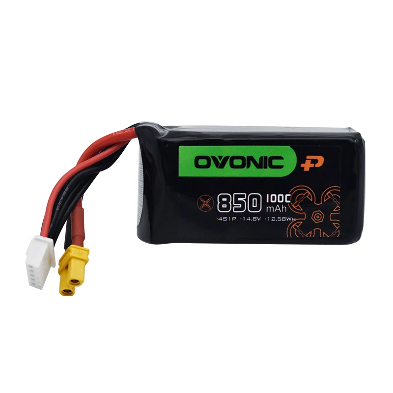 Akumulator Lipo OVONIC 100C 850mAh 14.8V 4S z wtyczką XT30/XT60 do helikoptera RC Quadcopter FPV Racing Drone Parts