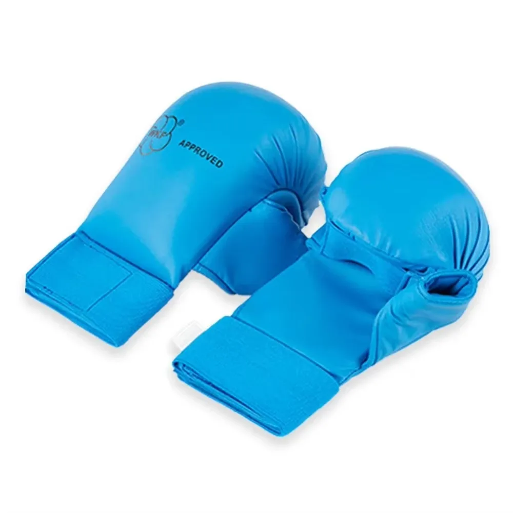 

Half Finger Karate Gloves Thumb Protection Thickened Boxing Gloves Practice Training PU Leather Karate Hand Guard