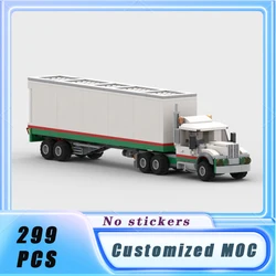 City Vehicle Series Truck & Dry Van Trailer Building Blocks Model Bricks Display Collection Children's Toys Gifts 299PCS