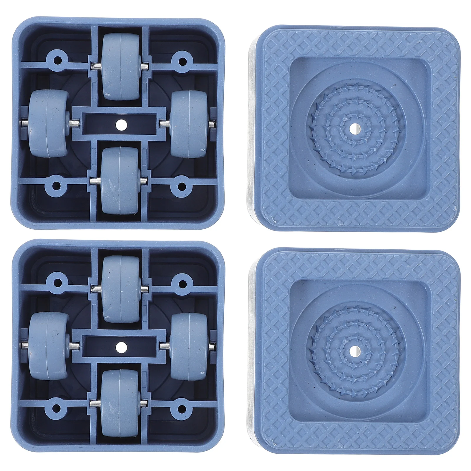 

4 Pcs Washing Machine Foot Mat Base Washer Pads Anti Vibration Portable Shock Absorption Sky-blue for Furniture Leveling