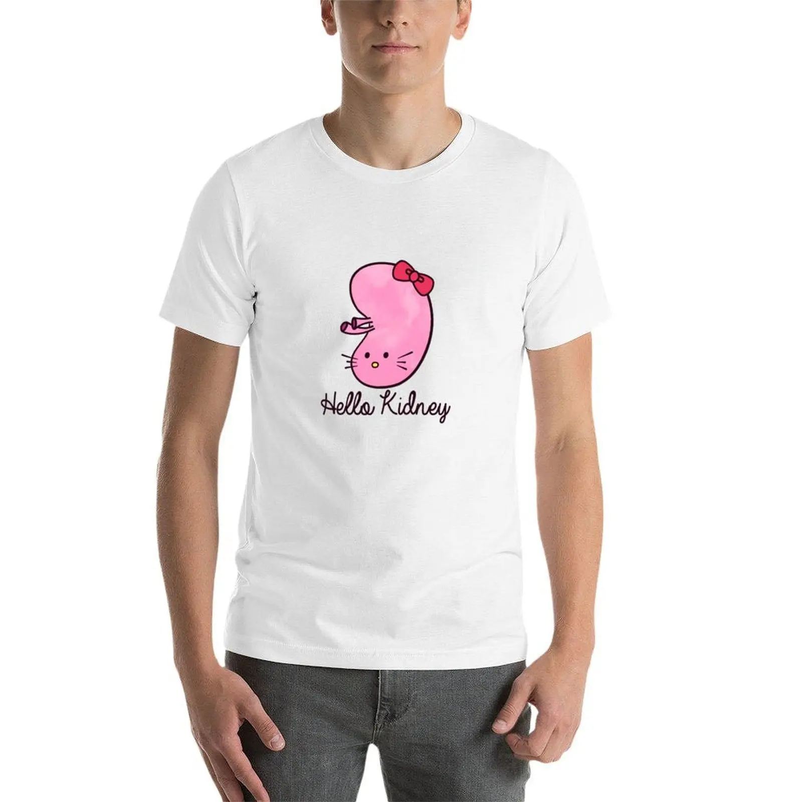 مرحبا الكلى مضحك زرع مرض غسيل الكلى الوعي تي شيرت مطبوعة تي شيرت للرجل رجل تي شيرت تيشيرت صيفي #4
