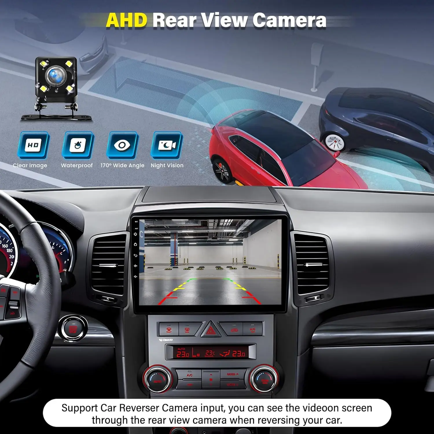 ستيريو سيارة 10 بوصة مع CarPlay Android Auto لكيا سورينتو 2011-2012، Double Din، Android 13.0، WiFi GPS، Bluetooth، Backup Ca #4