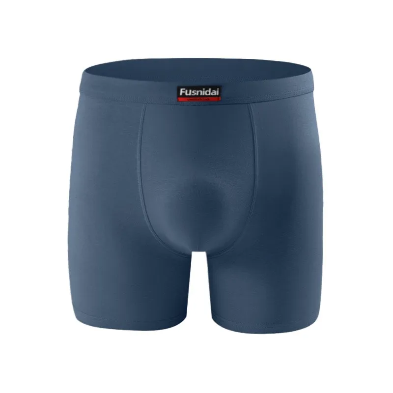 

Men's Cotton Boxer Briefs Plus Size Extended Length Panties High Waist Anti Chafing 3D Pouch Breathable Underwear XL-9XL