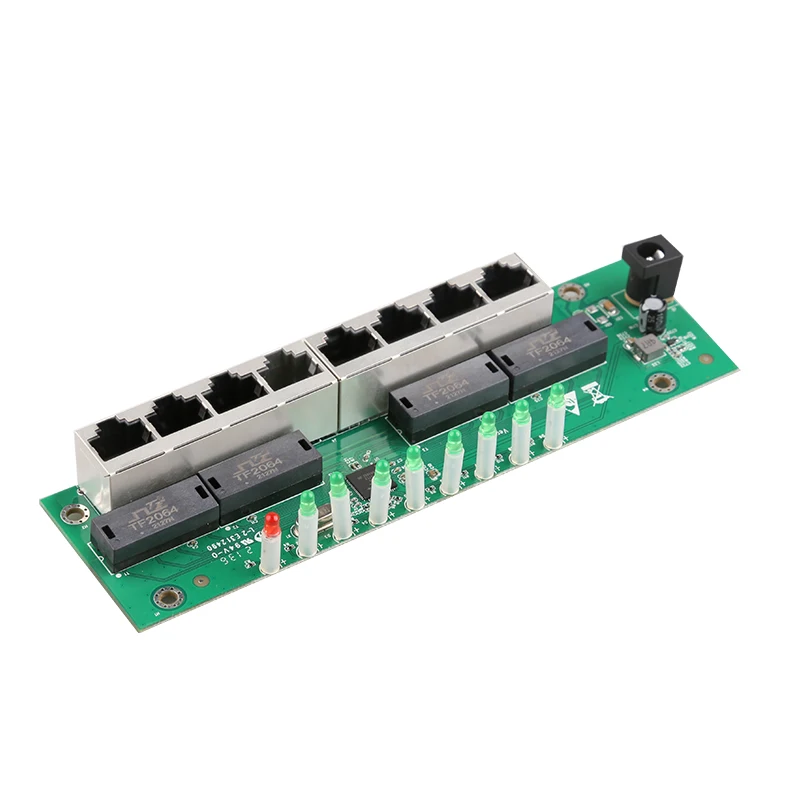 Switch incorporado de 8 portas 100M para switch Ethernet não gerenciado da caixa ELV