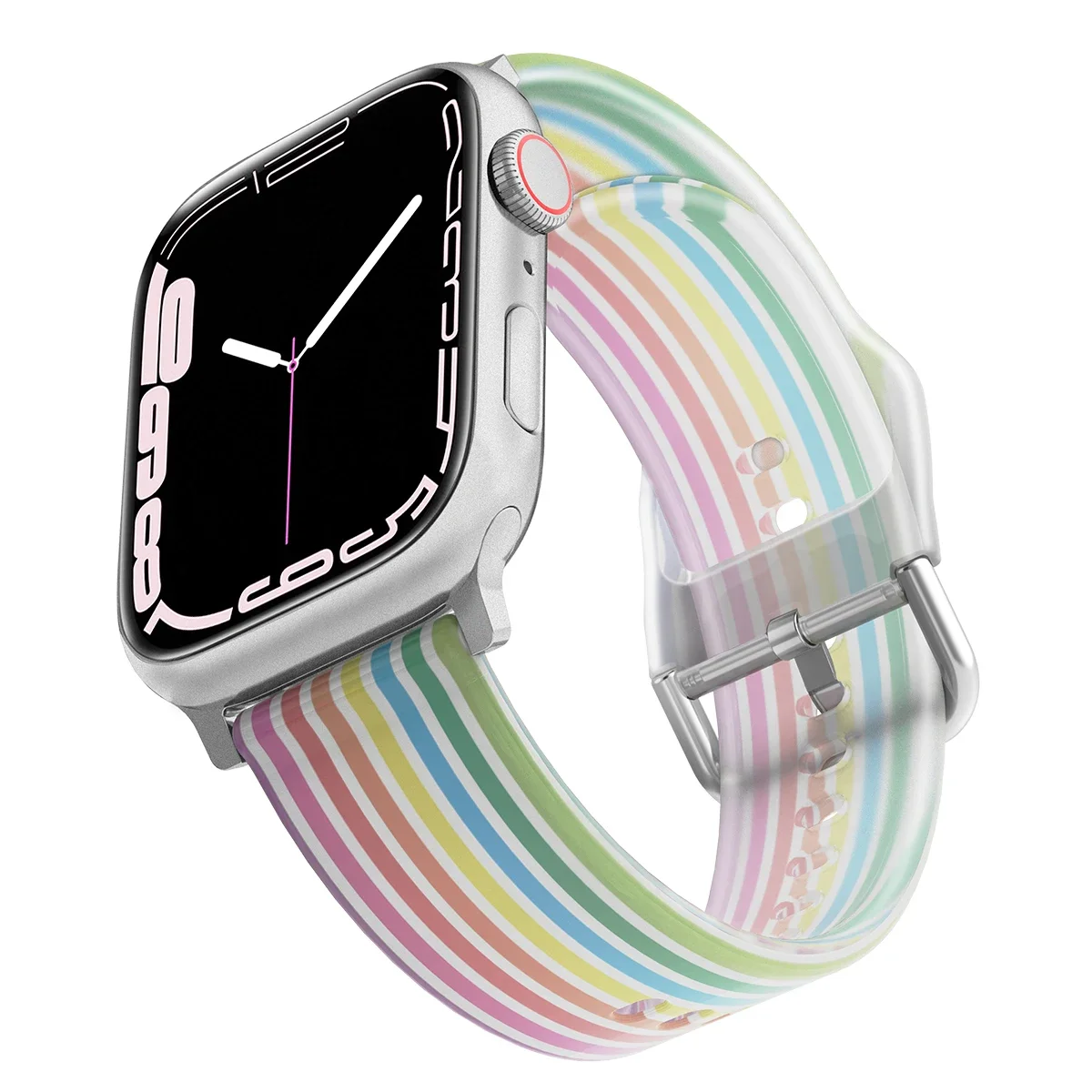 

Silicone Strap For Apple Watch Ultra 2 49mm 10 9 8 7 45mm 41mm 42mm 46mm Colour Bracelet Wristband Belt iWatch 6 5 4 SE Correa