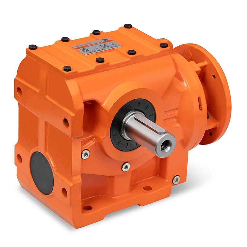 S-type helical worm gear reducer, SF47 reducer, SA47 right-angle hole output vertical reducer.