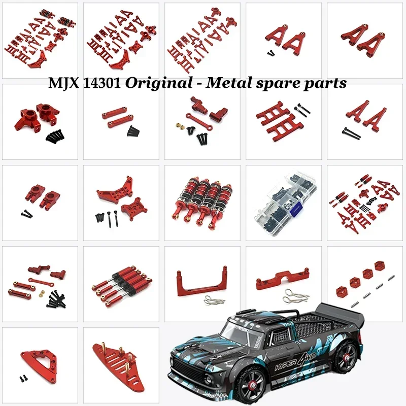 For MJX Hyper Go 1/14 RC 14301 14302 14303 Car Metal Seering Assembly Steering BLOCK Rear Hubs Etc. Upgrades Parts Accessories