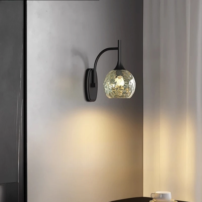 Green Glass Luxury Living Room Wall Lamp Background Wall Bedroom Bedside Corridor Atmosphere