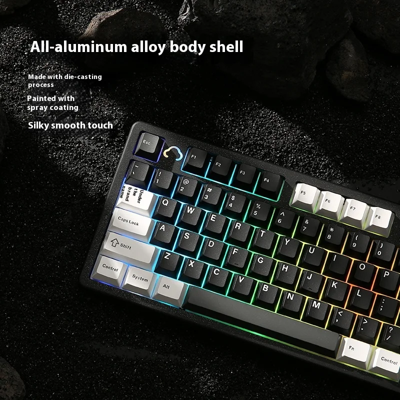 YUNZII AL98 Wireless Mechanical Keyboard BT 2.4G Wireless Aluminum Shell DIY Switch Hot Sappable Gasket Support QMK VIA Keyboard