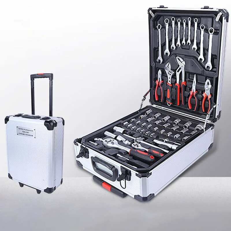 Tools Box Set Mechanic Professional caja de herramientas Car repair Tool box Set With Socket Wrench Set 1/2 3/8 1/4