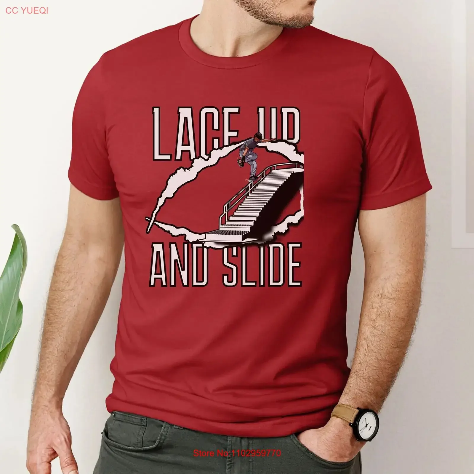 Camiseta con cordones y deslizamiento para patines, regalo de patín para él, cumpleaños, papá, patines Roller Derby, patinadores Vintage lavados