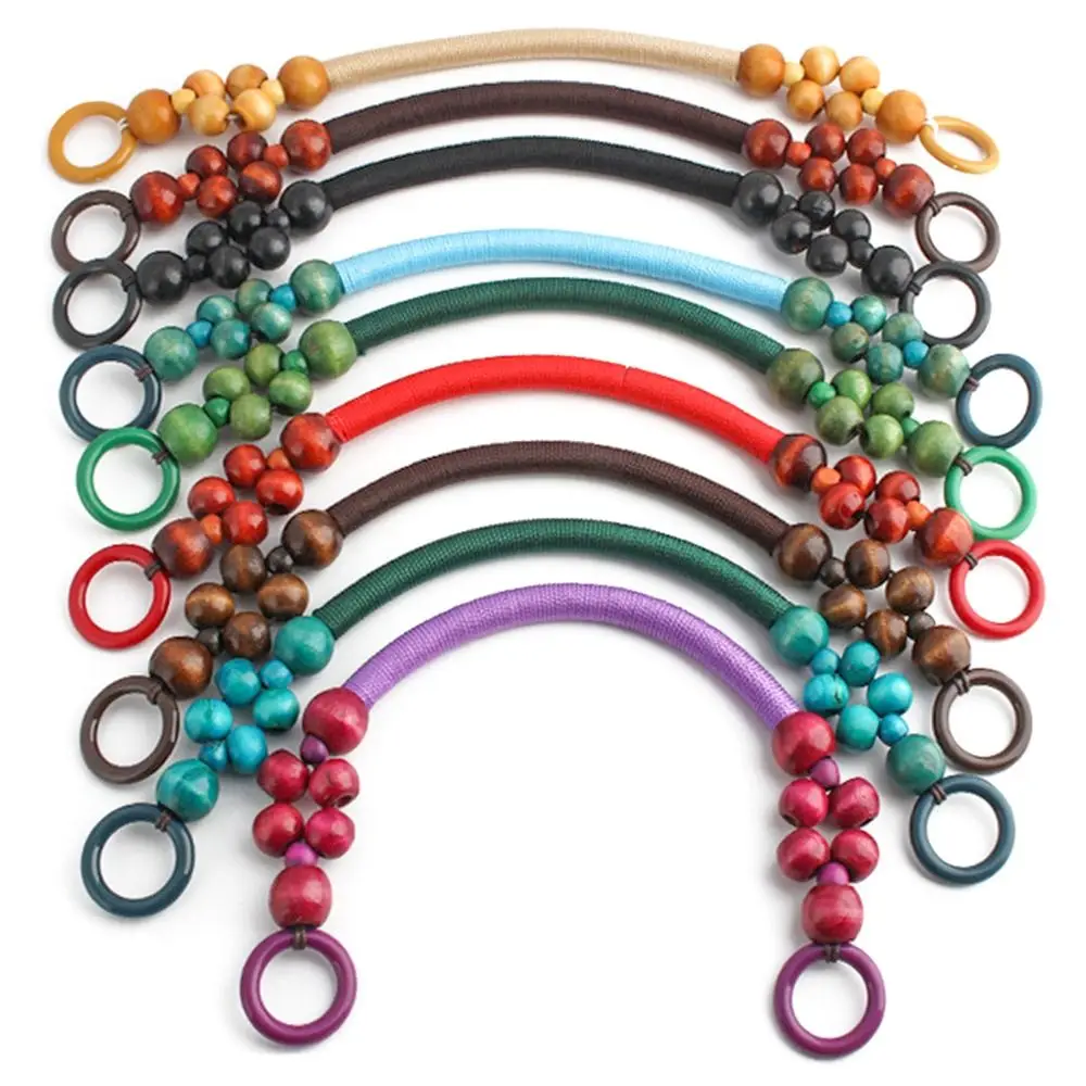 

Нейлоновая веревка, ручка для сумки, деревянная бусина, веревка, сделай сам, плечевой ремень, тканые сменные сумки, сумка на ремне