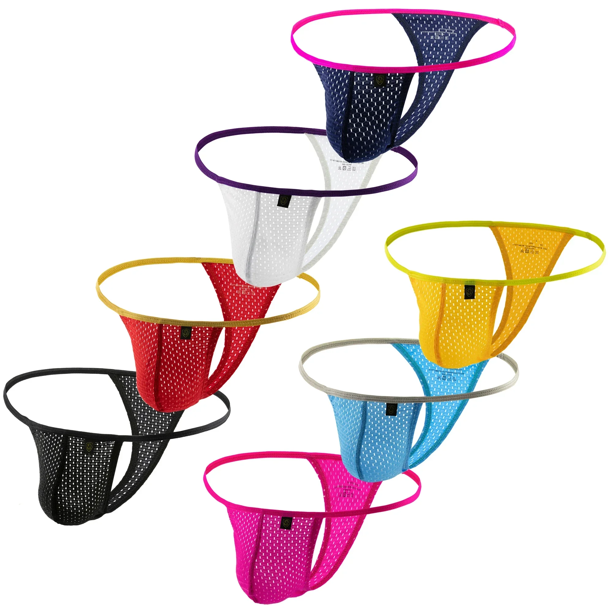 

1/4pcs Men's Sexy G Strings Thongs Homme Briefs Breathable Mesh Gay Bulge Pouch Underwear Underpants T-Back Soft Bikini Panties