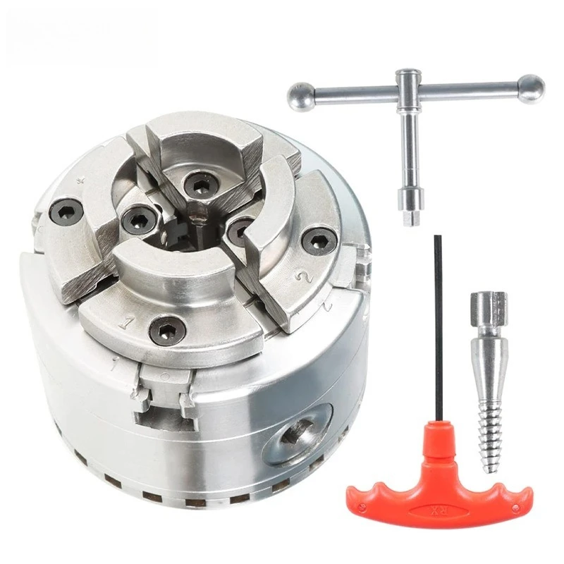 Four Jaw Self Centering Woodworking Chuck 4-inch Pk96 1x8tpi Thread Kp125 Woodworking Chuck For Woodworking Lathes