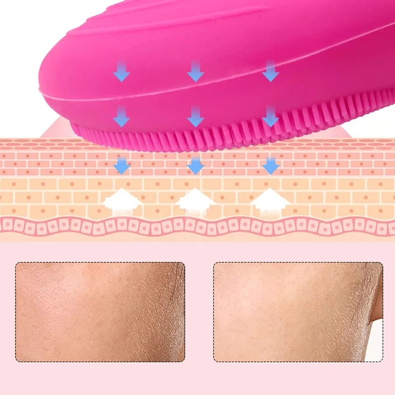 Electric Facial Cleanser Silicone Sonic Vibration Cleanser Deep Pore Skin Massage Facial Brush