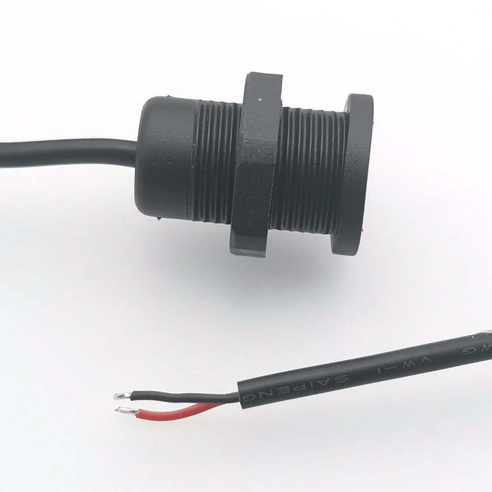 Imagem -02 - Conveniente Montagem Rosca Usb Carregador Soquete Conector de Alimentação Fêmea Jack Porta de Carregamento 2pin com Cabo 100 Pcs