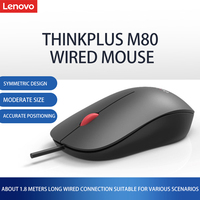Mouse Lenovo Mouse Lenovo Thinkplus M80 Wired Mouse Office Mouse Black