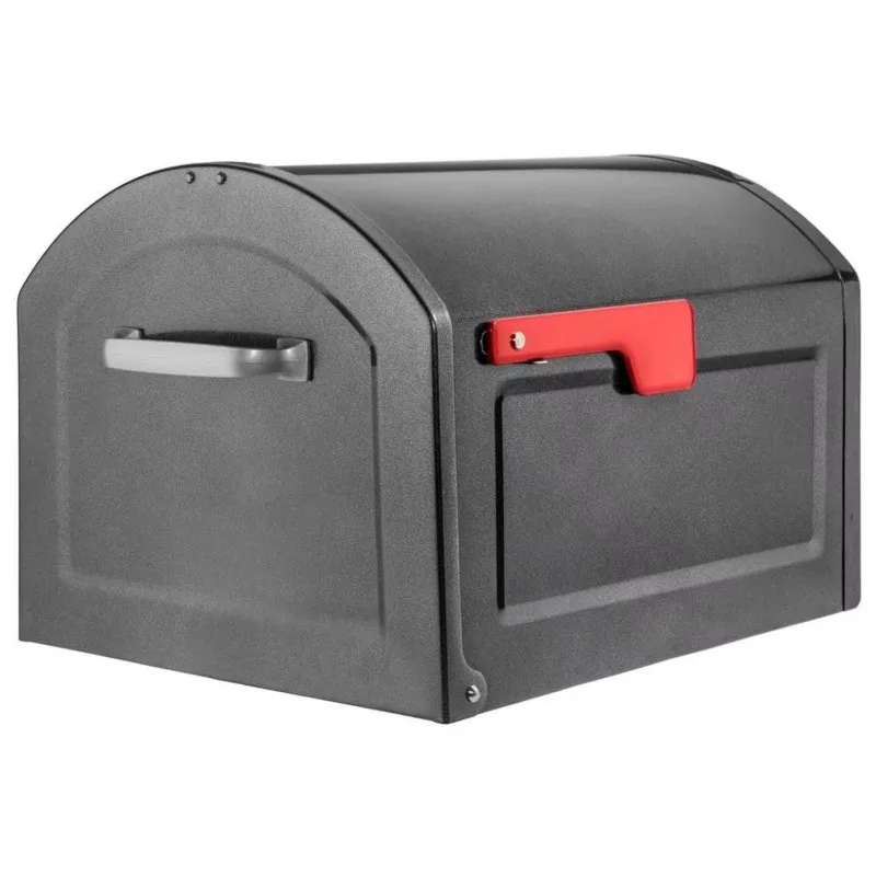 US 6200B-10 Oasis Classic Paketbriefkasten mit verriegelbarer Pfostenmontage und hochsicherem verstärktem Schloss, Schwarz, 18,00 x 15,00 x 11,50 Zoll