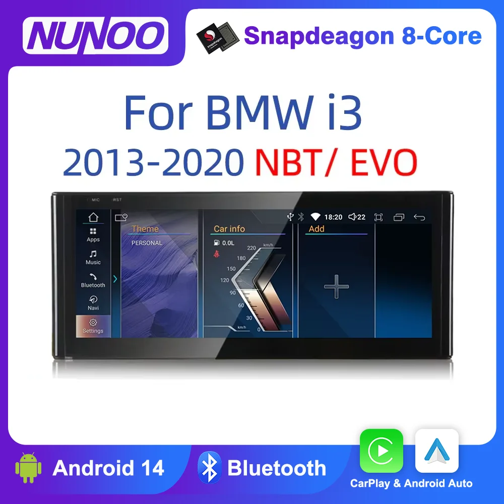 

10.25inch Wireless Carplay Touch Screen For BMW i3 2013-2020 GPS Navigation Android 14 Auto Radio