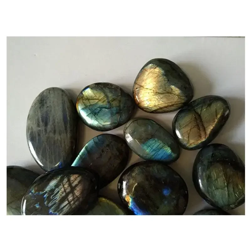 Polished Natural Labradorite Crystal Gemstone Palmstone Moonstone Peacock Colour