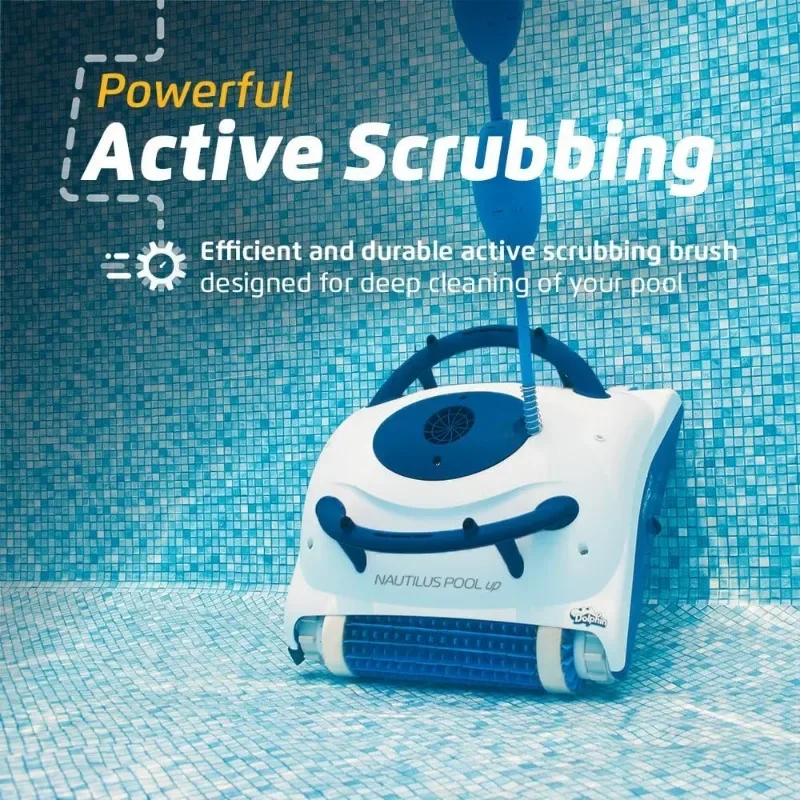 Dolfijn Nautilus Pool-Up Robotstofzuiger Tot 26 Ft-Muur Klimmen Met Scrubber Borstel