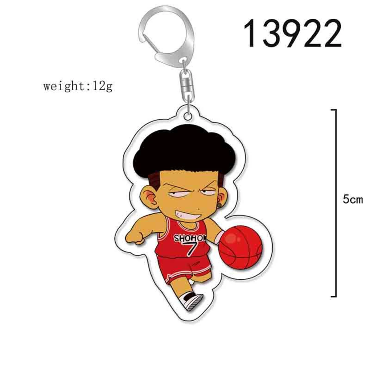 Porte-clés en acrylique Anime - Pendentif personnage de dessin animé Slam Dunk y2k, adapté aux sacs et aux clés, cadeaux de cosplay Cadeau parfait pour les fans