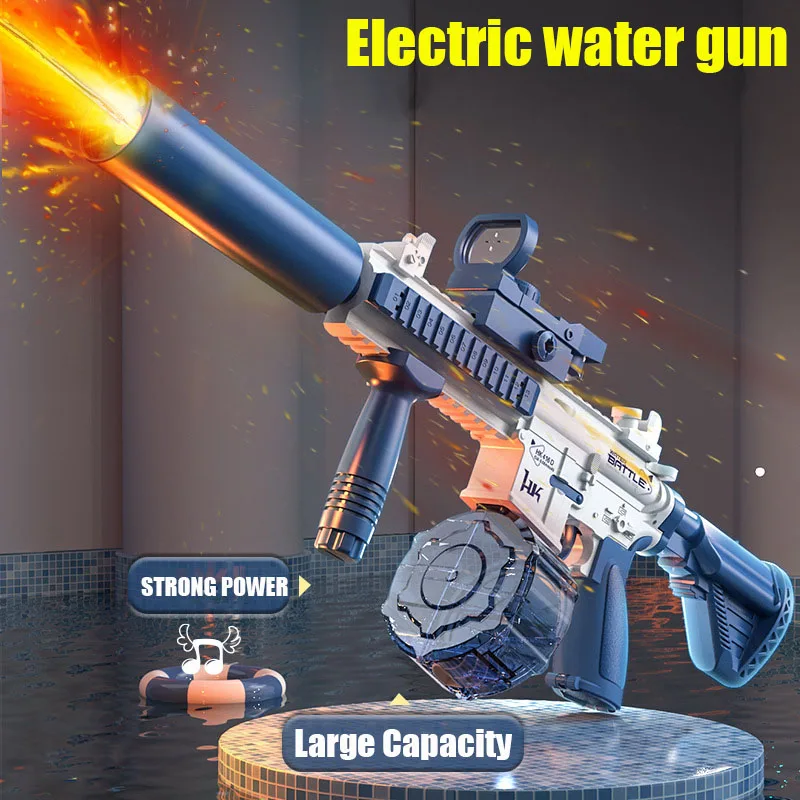 Water Gun Electric Toy High Pressure Full Auto Pool Games Beach Pistol Shooting toy Summer Outdoor Adults Boys Girls Water gun