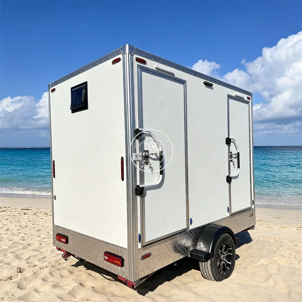 High Quality Mobile Toilet Outdoor Exhibition Portable Restroom Bathroom Cabin Trailer for commercial display