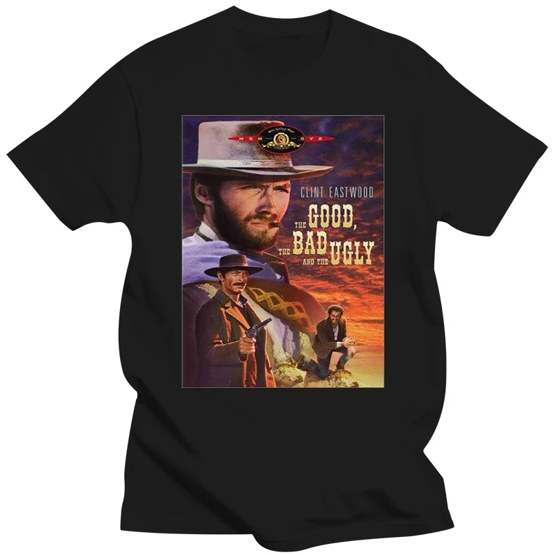 The Good The Bad & The Ugly -T-ShirtClassic Spaghetti Western Movie free delive