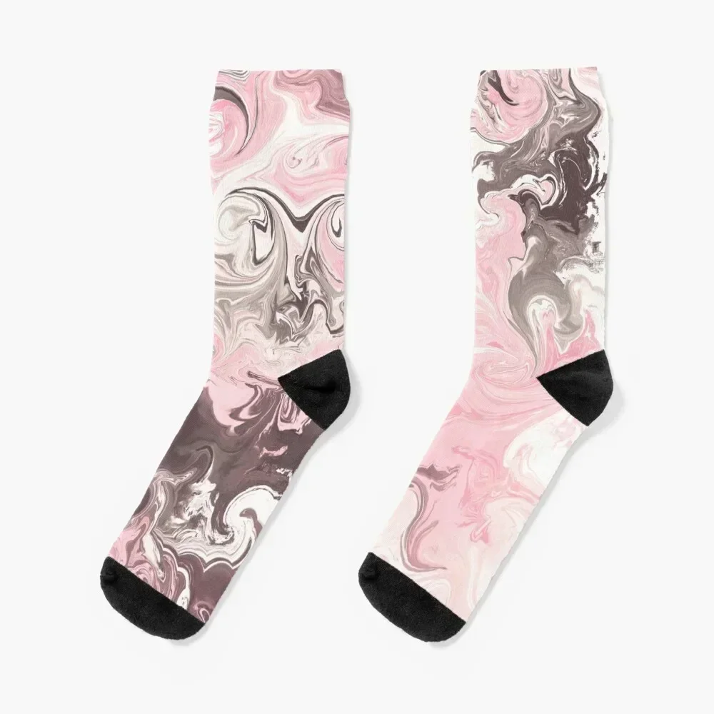 Modern pastel colors abstract watercolor marble Socks compression christmas stocking gift essential Socks Man Women's