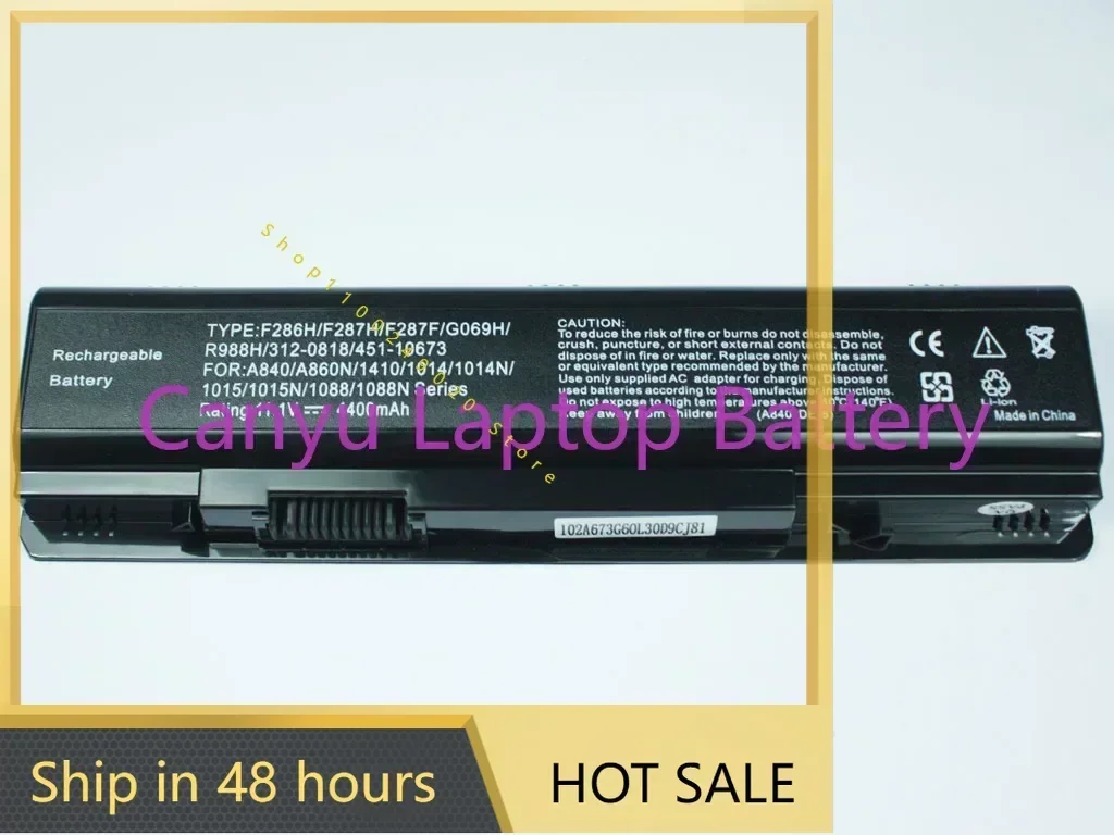 2024 For  Vostro1410 1014 1015 1088 A840 A860 Pp38l   Laptop battery