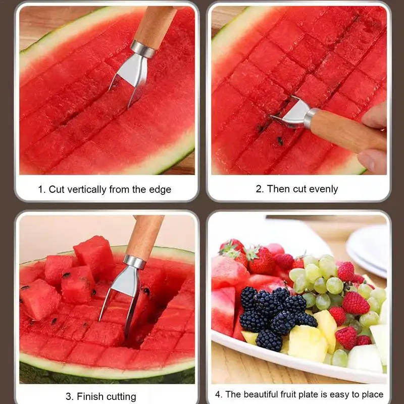 Fruit Platter Carving Knife Melon Spoon Ice Cream Dig Scoop Watermelon Kitchen DIY Cold Dishes Gadgets Slicer Tools Food Cutter