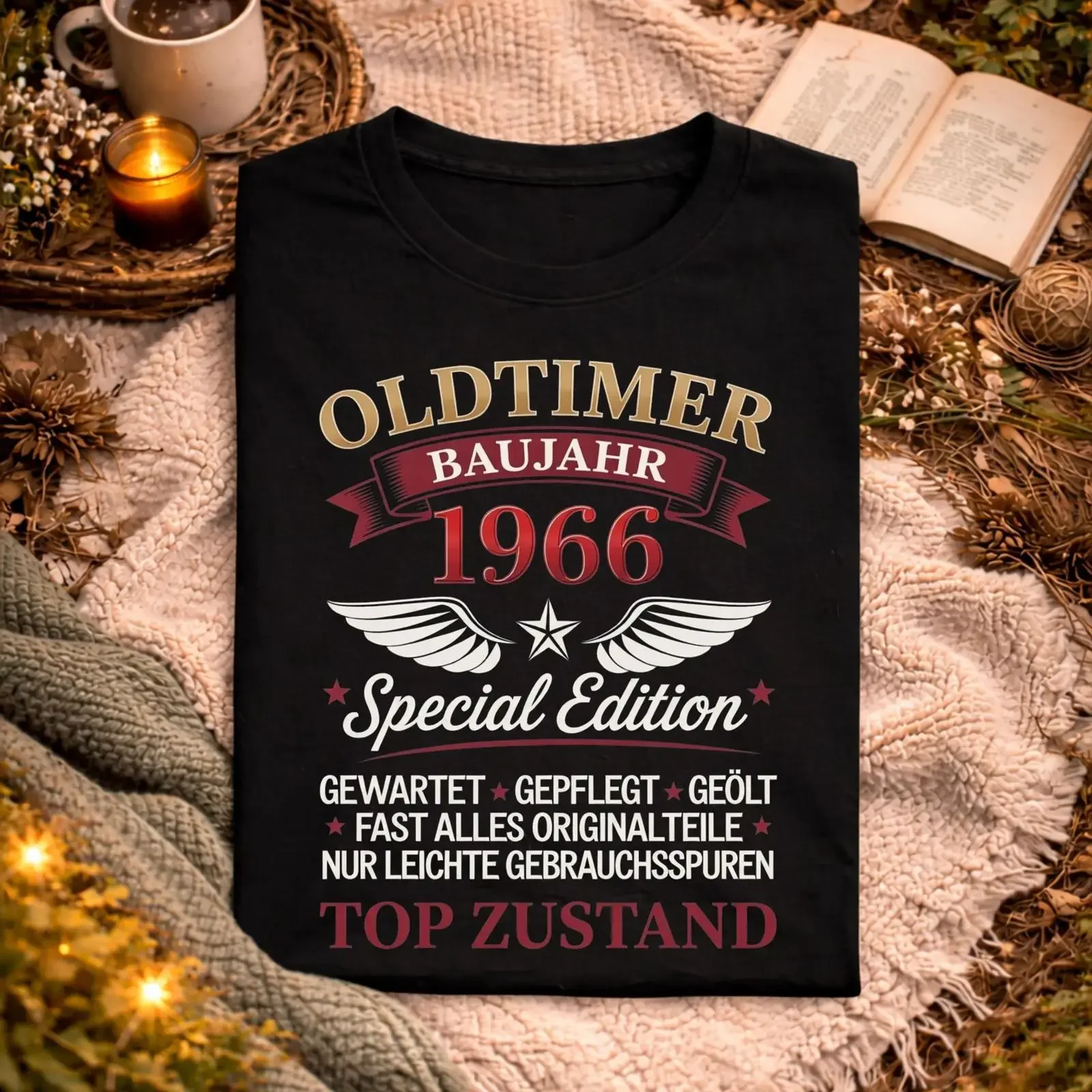 Oldtimer Baujahr 1966 Special Edition T shirt 60th Birthday Funny Vintage Anniversary Humor  vintage Washed homme Comfortable