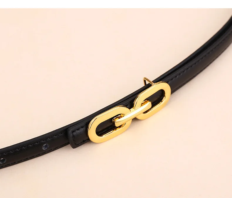 Hochwertiger Damengürtel; Feine und leichte Luxus-Modeaccessoires; Ledergürtel für Damen; Vielseitiger 8-förmiger Gürtel für – Detail 8
