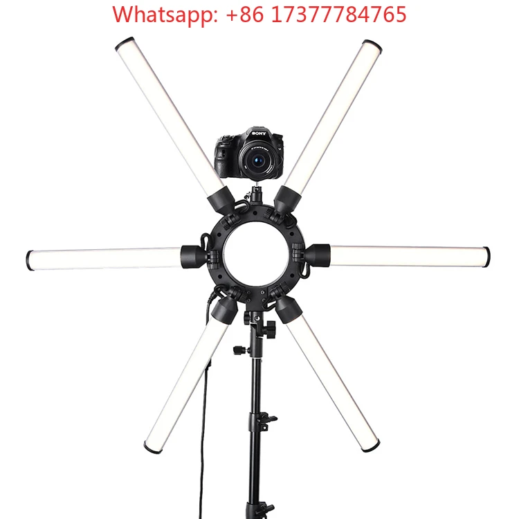 TL-1800 12 Tubes Star Makeup Photo Ring Light, 6 Tube Super Star LED Photographic Lighting L For Phone