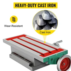 VEVOR-fresadora multifunción compuesta, mesa de trabajo de 2 ejes, Banco de deslizamiento cruzado, tornillo de banco, accesorio, mango ajustable