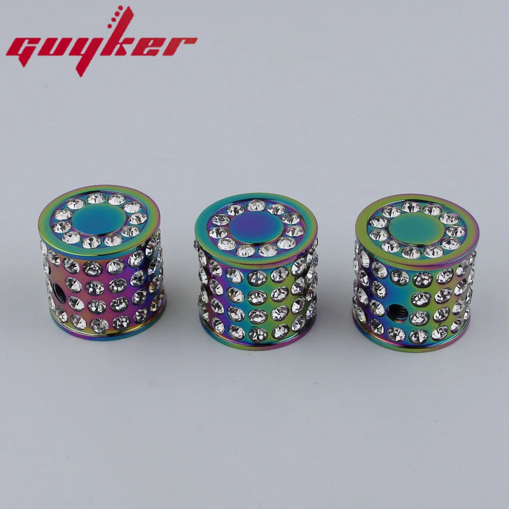 High Grade Copper GUYKER Electric Guitar Bass Knobs Broken Diamond Style Available In Four Colors