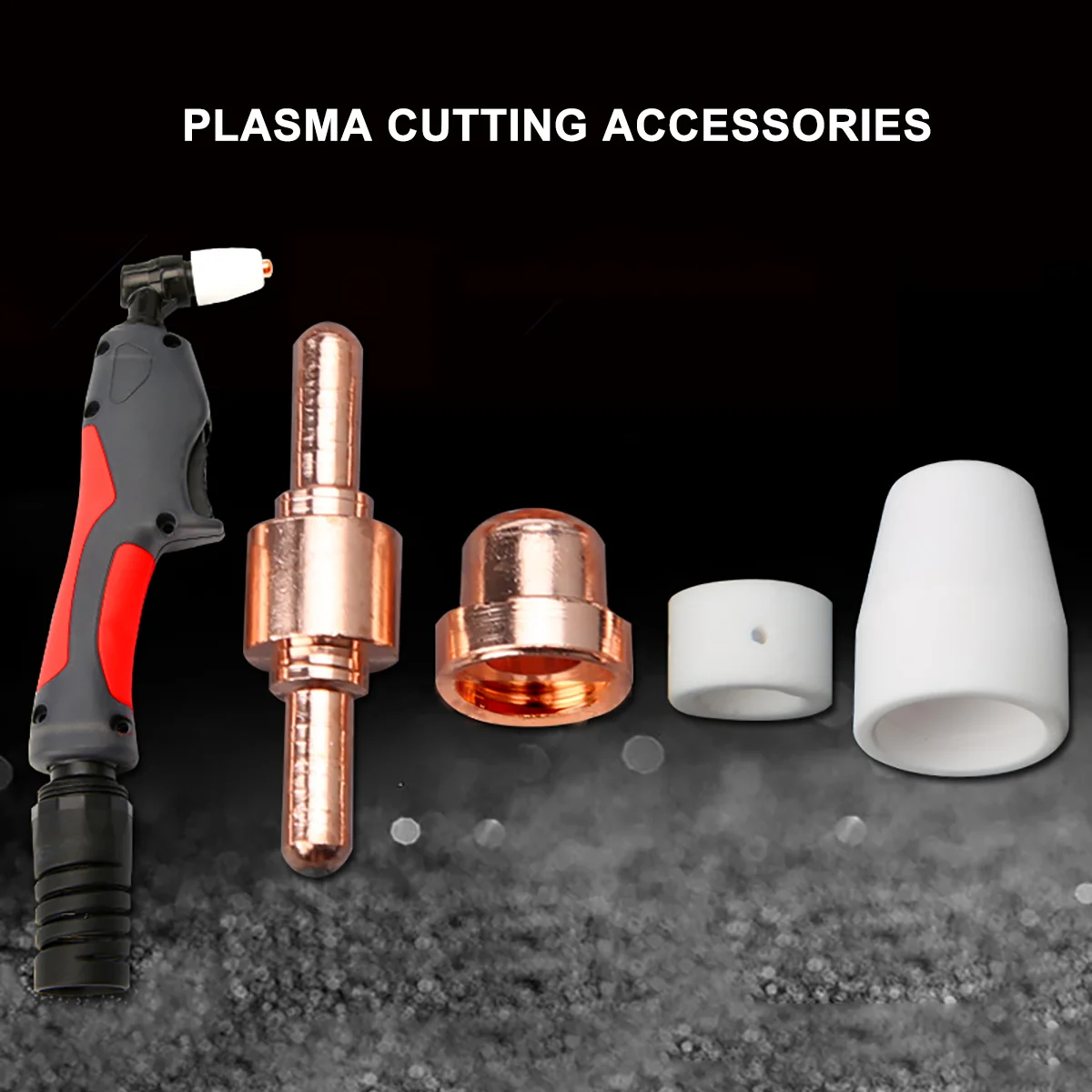

40Pcs Plasma Torch Accessories Nozzle Electrode Protective Cover Shunt Kit for Cut-40 40A Machine Long Service