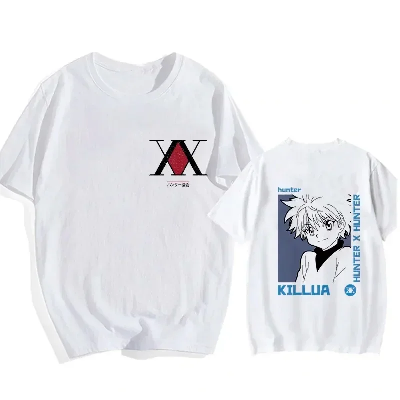 Funny Cartoon Manga Hisoka Kawaii Hunter X Hunter T Shirt Killua Zoldyck Anime T-shirt Kurapika HxH Devil Eye Tshirt Sports Tee