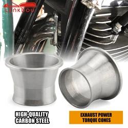 Motorcycle Exhaust Port Torque Cones Drag Pipe Power Cones Anti-Reversion Cones For Harley Big Twin Sportster 883 Dyna Softail