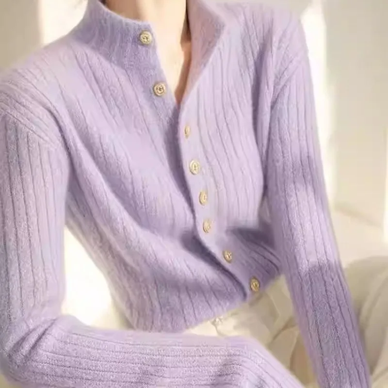 2025년 가을 겨울 신상 니트 가디건 여성 스웨터 루즈핏 긴팔 캐주얼 올매치 스웨터 재킷 여성 니트웨어 탑