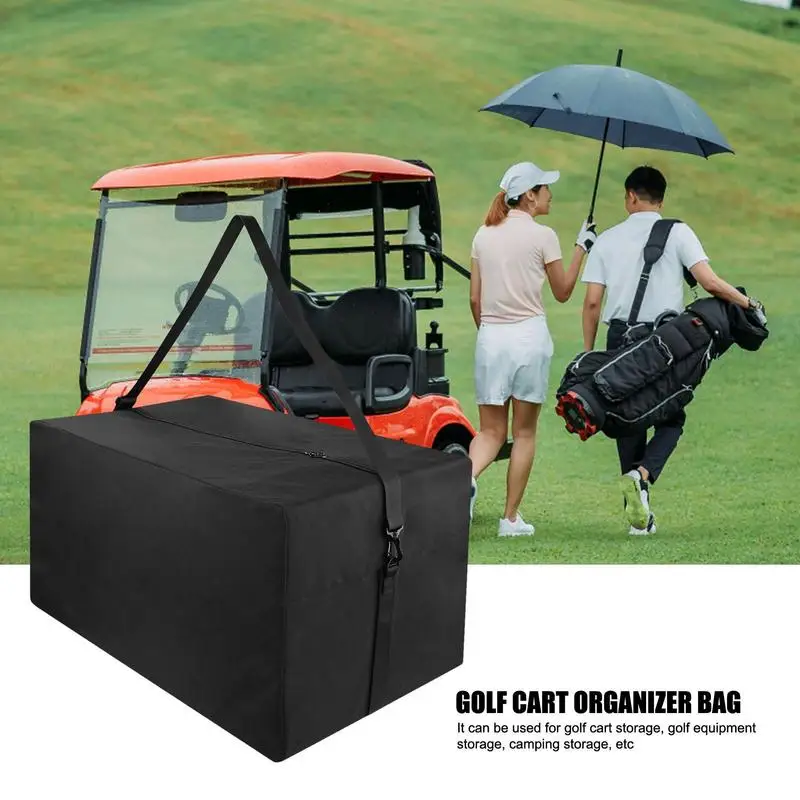 

Golf Organizer Bag Accessory Carrier With Handle Golf Cart Pouch Double Zipper Equipment Organizer Storage Carrier For Sports