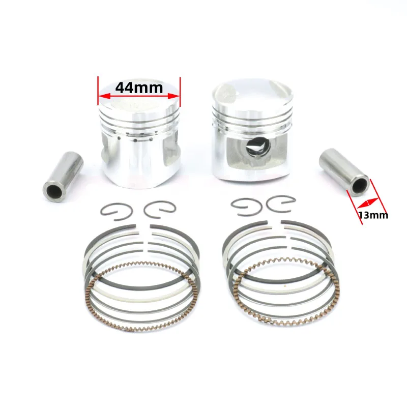 Kit de Cilindro de Motocicleta com Pistão de 44mm, Anéis de Pistão e Cilindro para Honda CA125, CB125, CB125T, CBT125, CM125 125cc